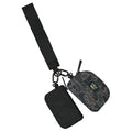 Black Camo double pouch wristlet